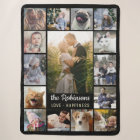 Family Photo Collage 15 Pictures + Name Black Easy