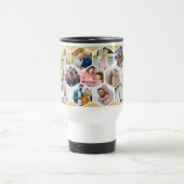 Family Photo Collage 17 Picture Honeycomb Travel Mug (Center)