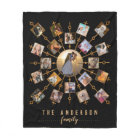 Family Photo Collage 21 Pictures Black Gold + Name