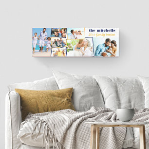 Family Photo Collage - 7 Photos and Custom Text Canvas Print