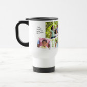 Family Photo Collage - Add 5 Photos & Custom Text Travel Mug (Left)