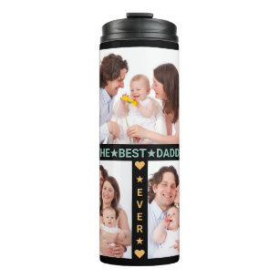 Family Photo Collage Best Dad Ever Father's Day Thermal Tumbler