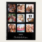 Family photo collage black monogram 2027