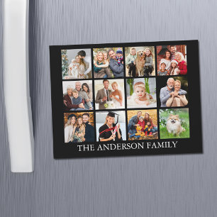 Family Photo Collage - Choose Your Colour Magnet
