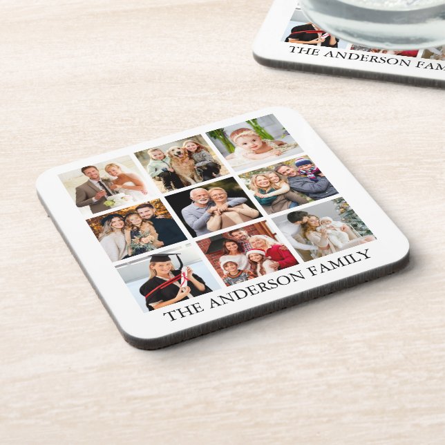 Family Photo Collage Coaster (Left Side)