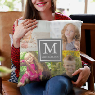 Family Photo Collage Cushion