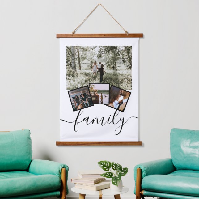 Family Photo Collage Custom Personalised Hanging Tapestry (Living Room)