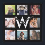 Family Photo Collage Custom personalized Square Wall Clock<br><div class="desc">Family Photo Collage Custom personalized</div>