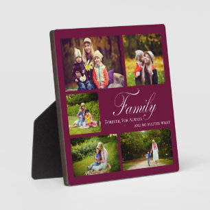 Family Photo Collage Forever Always Personalised Plaque