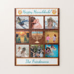 Family Photo Collage Hanukkah Gift Keepsake Jigsaw Puzzle<br><div class="desc">From the Charm Design Studio: This is a great and unique idea for a Hanukkah gift -- a puzzle with the family's photo's - - easily personalised with favourite photos and enjoyed forever as a keepsake. This is sized for an 11x14 inch puzzle. Any questions or variations please contact us...</div>