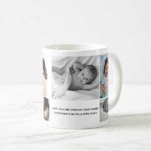 Family Photo Collage Inspiring Message Coffee Mug