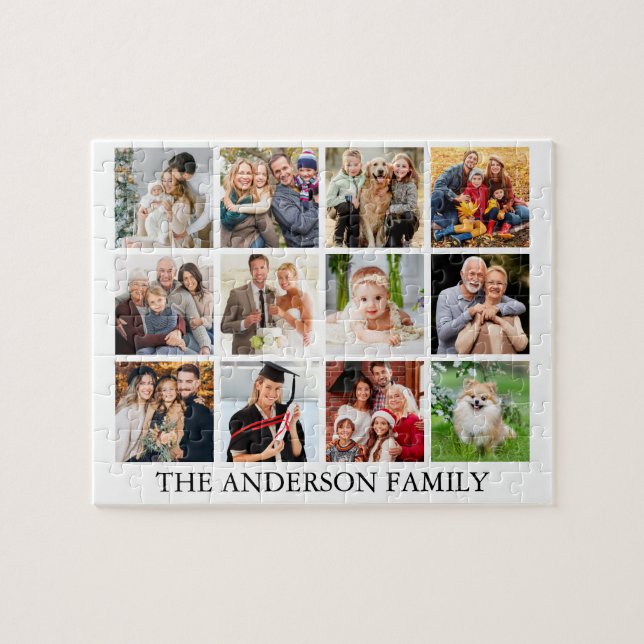 Family Photo Collage Jigsaw Puzzle (Horizontal)