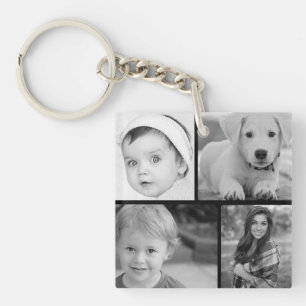 Family Photo Collage Keychain