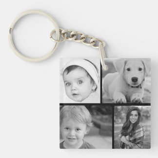 Family Photo Collage Keychain