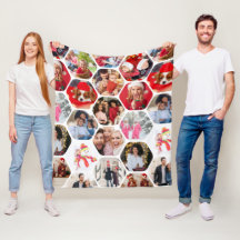 Family Photo Collage Modern Hexagon Memories