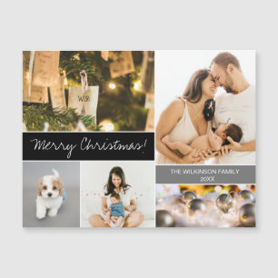 Family Photo Collage Modern Merry Christmas