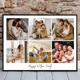 Family Photo Collage Photo Strip Poster
