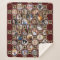 Family Photo Collage Red Buffalo Plaid Quilt Lg Sm