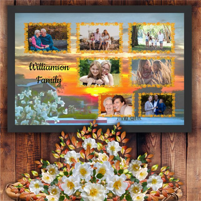 Family Photo Collage Rooftop Sunset 2295 Art Print (Creator Uploaded)