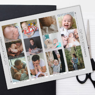 Family Photo Collage Set of 4 Bookmark Template