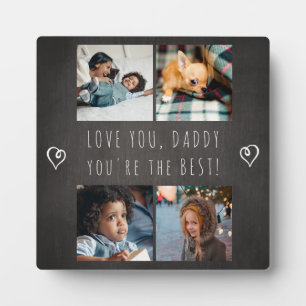 Family photo collage template keepsake love dad plaque