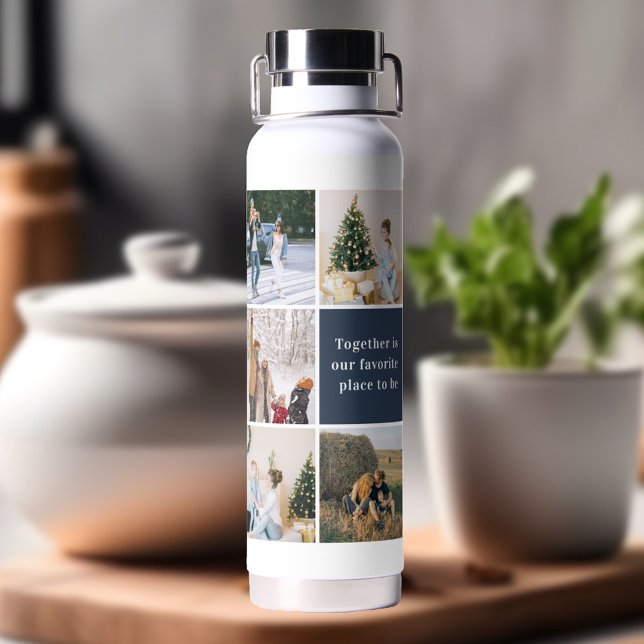 Family Photo Collage Together Is Our Favourite Water Bottle (Creator Uploaded)
