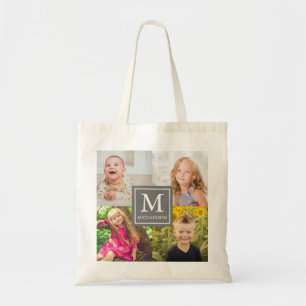 Family Photo Collage Tote Bag