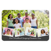 Family Photo Collage w Zigzag Photo Strip Flexible Magnet (Horizontal)