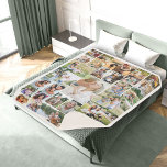 Family Photo Collage White 31 Picture Sherpa Blanket<br><div class="desc">Custom photo collage sherpa blanket, showcasing 31 of your favourite pictures. This lovely photo blanket has a background colour palette of white - but you are welcome to edit this to any colour you would like. The photo template will create the photo collage and display your uploaded pictures in a...</div>