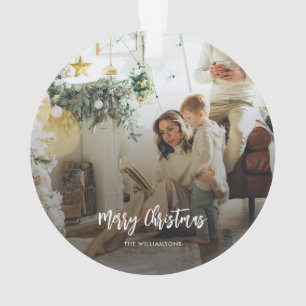 Family Photo Custom Christmas Ornament