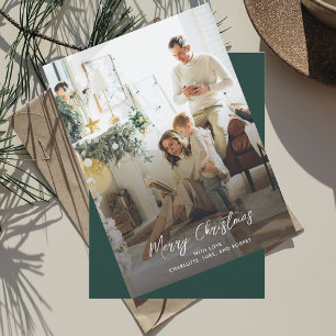 Family Photo Elegant Christmas Holiday Card