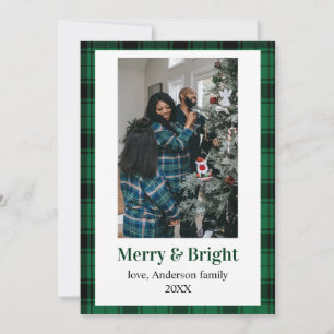 Family Photo Flannel Christmas Card