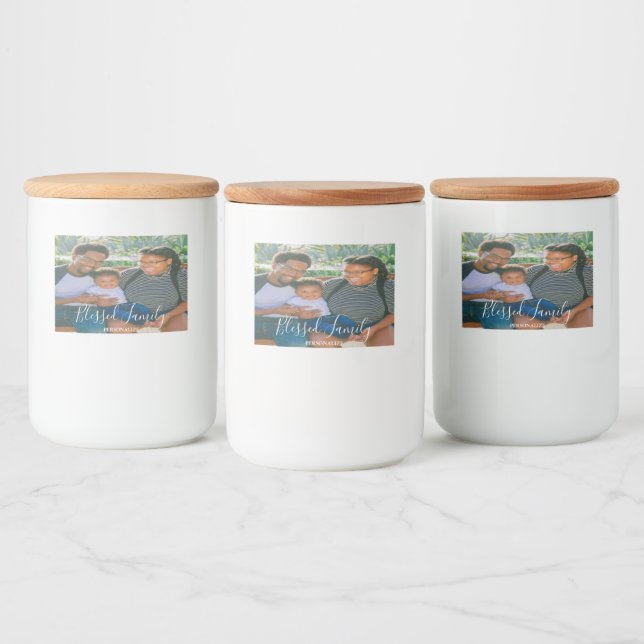 Family Photo Food Container Label (Bottles)