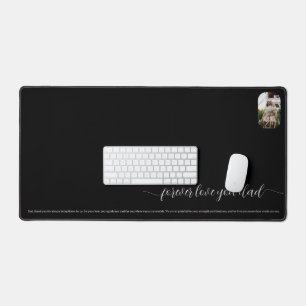 Family Photo Forever Love you Dad Office Gift Set Desk Mat