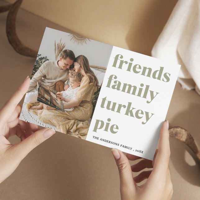 Family Photo | Friends Family Turkey Pie |  Postcard (Creator Uploaded)