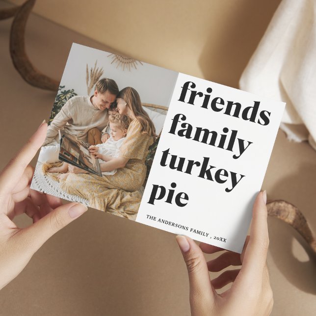 Family Photo | Friends Family Turkey Pie |  Postcard (Creator Uploaded)