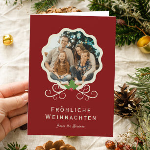 Family Photo Fröhliche Weihnachten Holiday Card