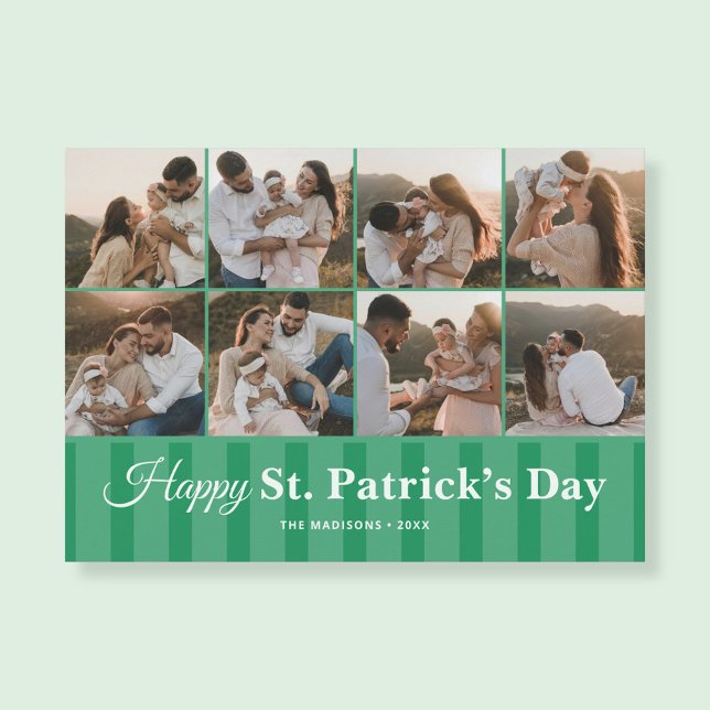 Family Photo Happy St Patricks Day Holiday Card (Creator Uploaded)
