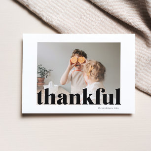 Family Photo   Happy Thanksgiving Thankful Postcar Postcard