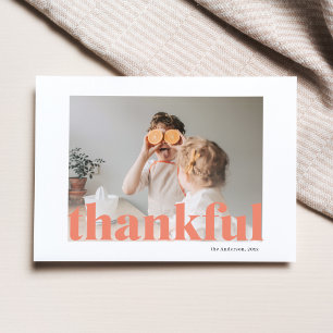 Family Photo   Happy Thanksgiving Thankful Postcard