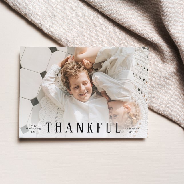 Family Photo | Happy Thanksgiving | Thankful Postcard (Creator Uploaded)