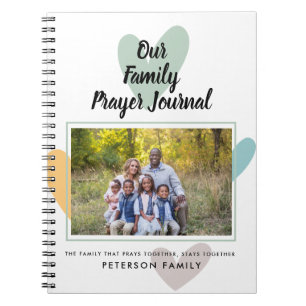 Family Photo Hearts Personalized Prayer Journal