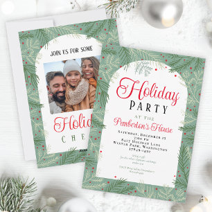 Family Photo Holiday Party Invitation