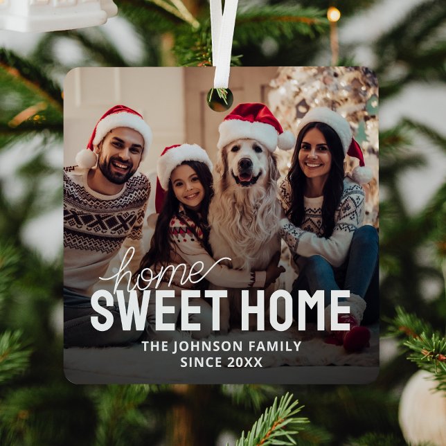 Family Photo Home Sweet Home Christmas Metal Tree Decoration (Creator Uploaded)
