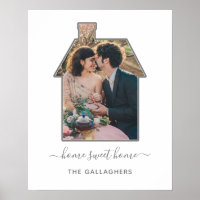 Family Photo House Shape Housewarming Wedding Gift
