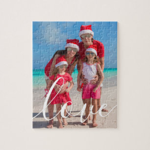 Family Photo Love Script Jigsaw Puzzle