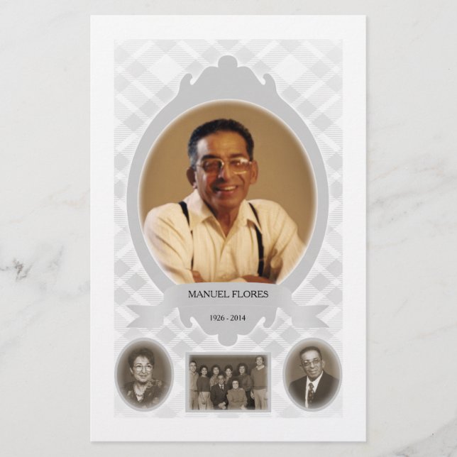 family photo memorial announcement (Front)