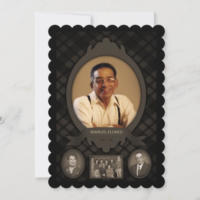 family photo memorial announcements (Front)