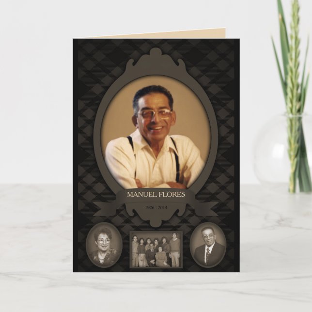 family photo memorial announcements (Front)