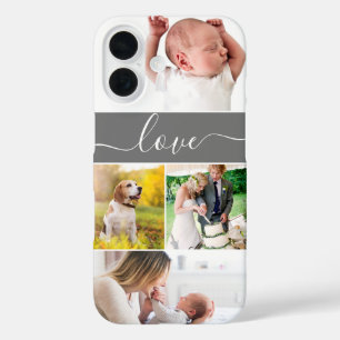 Family Photo Memories Love Script Custom iPhone 16 Case